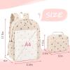 imageBluboon Backpack for Girls Kids Preschool Backpack with Lunch Box Kindergarten Bookbag Toddler School Bags SetCorduroy Strawberries