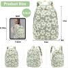 imageBluboon Backpack for Girls Kids Preschool Backpack with Lunch Box Kindergarten Bookbag Toddler School Bags SetGrayish Greenlarge Floral