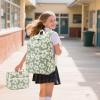 imageBluboon Backpack for Girls Kids Preschool Backpack with Lunch Box Kindergarten Bookbag Toddler School Bags SetGrayish Greenlarge Floral