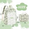imageBluboon Backpack for Girls Kids Preschool Backpack with Lunch Box Kindergarten Bookbag Toddler School Bags SetGrayish Greenlarge Floral