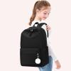 imageBluboon Backpack for School Kids Backpack Teen Girls Bookbag Laptop Backpack Gifts for WomenBlack Plush Ball