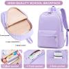 imageBluboon Backpack for School Kids Backpack Teen Girls Bookbag Laptop Backpack Gifts for WomenLight Grey