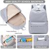 imageBluboon Backpack for School Kids Backpack Teen Girls Bookbag Laptop Backpack Gifts for WomenPure Grey