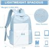 imageBluboon Backpack for School Kids Backpack Teen Girls Bookbag Laptop Backpack Gifts for WomenPure Light Blue