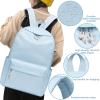imageBluboon Backpack for School Kids Backpack Teen Girls Bookbag Laptop Backpack Gifts for WomenPure Light Blue