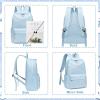 imageBluboon Backpack for School Kids Backpack Teen Girls Bookbag Laptop Backpack Gifts for WomenPure Light Blue