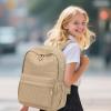 imageSchool Backpack for Teen Girls Women Laptop Backpack College Bookbags Middle School Travel Work Commuter Back PackPinkBrown
