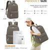 imageSchool Backpack for Teen Girls Women Laptop Backpack College Bookbags Middle School Travel Work Commuter Back PackPinkDeep Grey