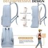 imageSchool Backpack for Teen Girls Women Laptop Backpack College Bookbags Middle School Travel Work Commuter Back PackPinkGrayish Blue