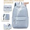 imageSchool Backpack for Teen Girls Women Laptop Backpack College Bookbags Middle School Travel Work Commuter Back PackPinkGrayish Blue