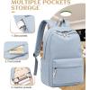 imageSchool Backpack for Teen Girls Women Laptop Backpack College Bookbags Middle School Travel Work Commuter Back PackPinkGrayish Blue