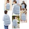 imageSchool Backpack for Teen Girls Women Laptop Backpack College Bookbags Middle School Travel Work Commuter Back PackPinkGrayish Blue