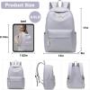 imageSchool Backpack for Teen Girls Women Laptop Backpack College Bookbags Middle School Travel Work Commuter Back PackPinkGrey