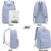 imageSchool Backpack for Teen Girls Women Laptop Backpack College Bookbags Middle School Travel Work Commuter Back PackPinkHaze Blue