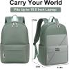 imageSchool Backpack for Teen Girls Women Laptop Backpack College Bookbags Middle School Travel Work Commuter Back PackPinkOlive Green