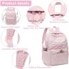 imageSchool Backpack for Teen Girls Women Laptop Backpack College Bookbags Middle School Travel Work Commuter Back PackPinkPuff Pink