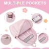 imageSchool Backpack for Teen Girls Women Laptop Backpack College Bookbags Middle School Travel Work Commuter Back PackPinkPuff Pink