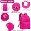imageSchool Backpack for Teen Girls Women Laptop Backpack College Bookbags Middle School Travel Work Commuter Back PackPinkRose Red 2
