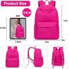 imageSchool Backpack for Teen Girls Women Laptop Backpack College Bookbags Middle School Travel Work Commuter Back PackPinkRose Red 2