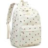imageSchool Backpack for Teen Girls Women Laptop Backpack College Bookbags Middle School Travel Work Commuter Back PackPinkStrawberry Beige