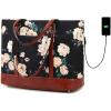 imageBluboon Laptop Tote Bag Womens Waterproof Work Bag Teacher Bag with 156 USB Charging Laptop for Women with Purse Computer Bag