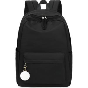 imageBluboon Backpack for School Kids Backpack Teen Girls Bookbag Laptop Backpack Gifts for WomenBlack Plush Ball