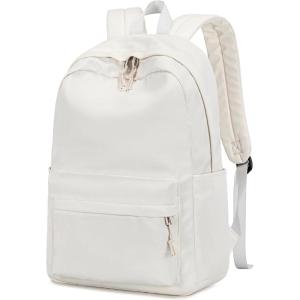 imageSchool Backpack for Teen Girls Women Laptop Backpack College Bookbags Middle School Travel Work Commuter Back PackPinkA Solid Beige
