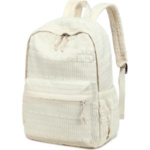 imageSchool Backpack for Teen Girls Women Laptop Backpack College Bookbags Middle School Travel Work Commuter Back PackPinkBeige