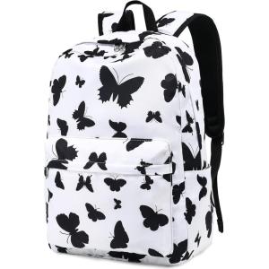 imageSchool Backpack for Teen Girls Women Laptop Backpack College Bookbags Middle School Travel Work Commuter Back PackPinkBlack Butterfly