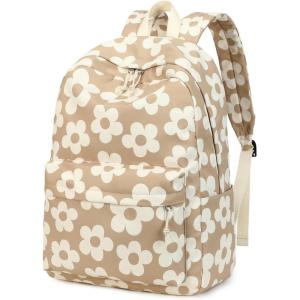 imageSchool Backpack for Teen Girls Women Laptop Backpack College Bookbags Middle School Travel Work Commuter Back PackPinkBrown Flower 157
