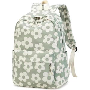 imageSchool Backpack for Teen Girls Women Laptop Backpack College Bookbags Middle School Travel Work Commuter Back PackPinkGreen Grey