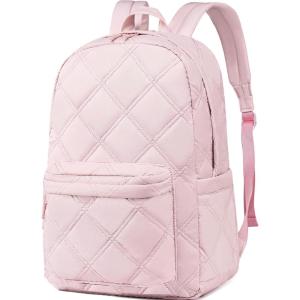 imageSchool Backpack for Teen Girls Women Laptop Backpack College Bookbags Middle School Travel Work Commuter Back PackPinkPuff Pink