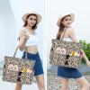 imageBluboon Beach Bags for Women Large Waterproof Tote Bag With Wet Compartment for Pool Weekender Travel GymB Leopard