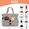 imageBluboon Beach Bags for Women Large Waterproof Tote Bag With Wet Compartment for Pool Weekender Travel GymB Leopard