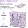 imageBluboon Beach Bags for Women Large Waterproof Tote Bag With Wet Compartment for Pool Weekender Travel GymBeige Flower Purple