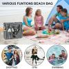 imageBluboon Beach Bags for Women Large Waterproof Tote Bag With Wet Compartment for Pool Weekender Travel GymBlack White Checkered1