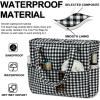 imageBluboon Beach Bags for Women Large Waterproof Tote Bag With Wet Compartment for Pool Weekender Travel GymBlack White Checkered1