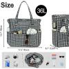 imageBluboon Beach Bags for Women Large Waterproof Tote Bag With Wet Compartment for Pool Weekender Travel GymBlack White Checkered1