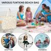 imageBluboon Beach Bags for Women Large Waterproof Tote Bag With Wet Compartment for Pool Weekender Travel GymBrown Flower