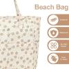 imageBluboon Beach Bags for Women Large Waterproof Tote Bag With Wet Compartment for Pool Weekender Travel GymBrown Flower