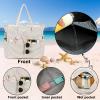 imageBluboon Beach Bags for Women Large Waterproof Tote Bag With Wet Compartment for Pool Weekender Travel GymBrown Striped Bow
