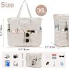 imageBluboon Beach Bags for Women Large Waterproof Tote Bag With Wet Compartment for Pool Weekender Travel GymBrown Striped Bow