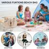 imageBluboon Beach Bags for Women Large Waterproof Tote Bag With Wet Compartment for Pool Weekender Travel GymBrown White Checkeredbow