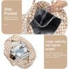 imageBluboon Beach Bags for Women Large Waterproof Tote Bag With Wet Compartment for Pool Weekender Travel GymBrown White Checkeredbow
