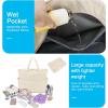 imageBluboon Beach Bags for Women Large Waterproof Tote Bag With Wet Compartment for Pool Weekender Travel GymCorduroy Beige