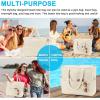 imageBluboon Beach Bags for Women Large Waterproof Tote Bag With Wet Compartment for Pool Weekender Travel GymCorduroy Beige