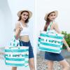 imageBluboon Beach Bags for Women Large Waterproof Tote Bag With Wet Compartment for Pool Weekender Travel GymPebble