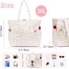 imageBluboon Beach Bags for Women Large Waterproof Tote Bag With Wet Compartment for Pool Weekender Travel GymPink Bow 212