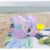imageBluboon Beach Bags for Women Large Waterproof Tote Bag With Wet Compartment for Pool Weekender Travel GymRainbow Pink