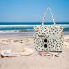 imageBluboon Waterproof Beach Tote Pool Bags for Women Ladies Extra Large Carry On Bag With Wet Compartment for Weekender TravelBlack Little Flower 95